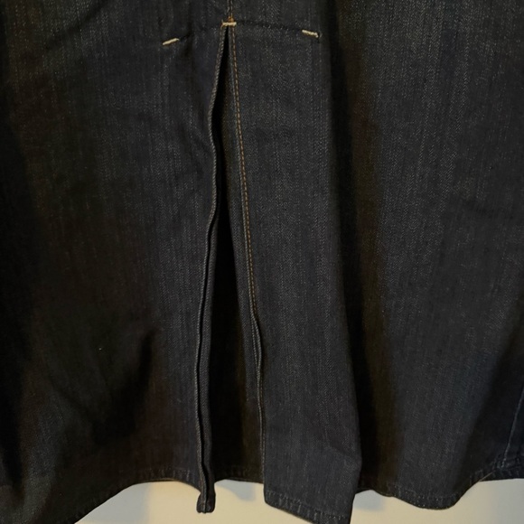 Y2K -MANGO MNG JEANS Skirt Dark Blue Vintage Denim Maxi modest- no slit - Picture 8 of 11